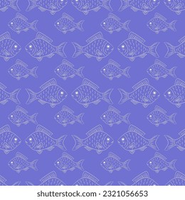 fish, seamless pattern, vector illustration