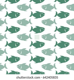 Fish Seamless Pattern Vector Illustration
