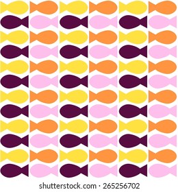 fish seamless pattern.skeleton of fish	