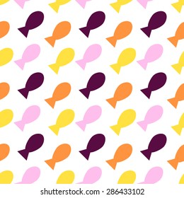 fish seamless pattern.skeleton of fish