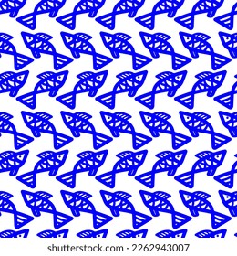 fish seamless vector pattern for design and decoration