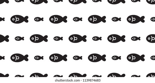 fish seamless vector salmon pattern shark fin dolphin whale repeat scarf isolated repeat wallpaper tile background cartoon illustration