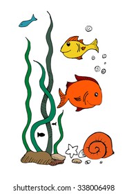 fish and seaweed