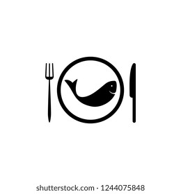 fish, service, food icon. Simple glyph vector of food set for UI and UX, website or mobile application