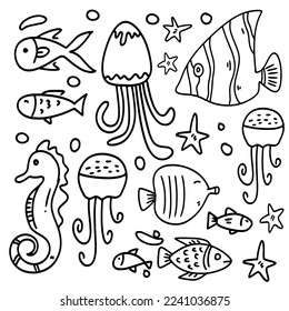 fish set bundle vector design 