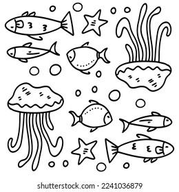 fish set bundle vector design 