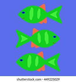 fish set vector