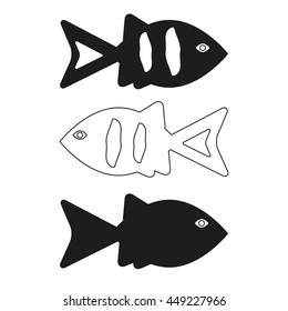 fish set vector