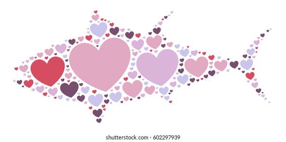 fish shape design vector illustration 