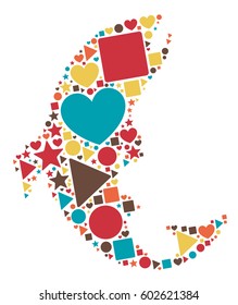 fish shape design vector illustration 