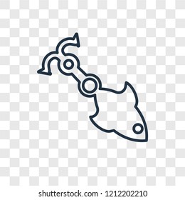 Fish Shaped Bait concept vector linear icon isolated on transparent background, Fish Shaped Bait concept transparency concept in outline style