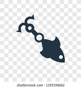 Fish Shaped Bait vector icon isolated on transparent background, Fish Shaped Bait transparency logo concept