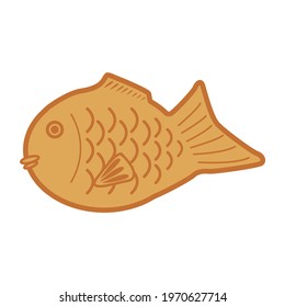 Fish shaped bread. In Korean this bread is called Bungeoppang. In Japanese this bread is called Taiyaki. Bungeoppang character.