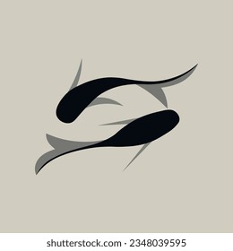 fish shapes icon image logo