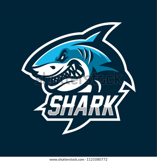 Fish Shark Esport Gaming Mascot Logo Stock Vector (Royalty Free) 1121080772