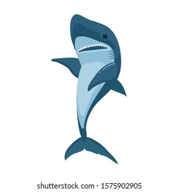 Fish shark vector icon.Cartoon vector icon isolated on white background fish shark .