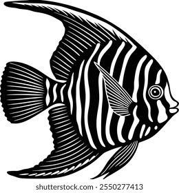 Fish shilhotee vector with white background