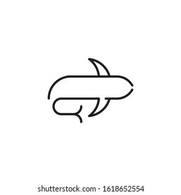 Fish shop logo template vector icon design