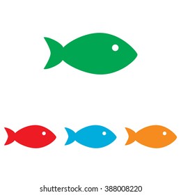 Fish sign. Colorfull set