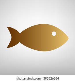 Fish sign. Flat style icon
