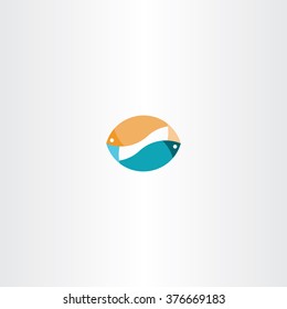 fish sign logo icon vector design 