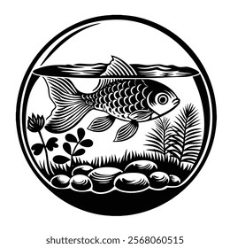 A Fish SILHOETTE  vector arts