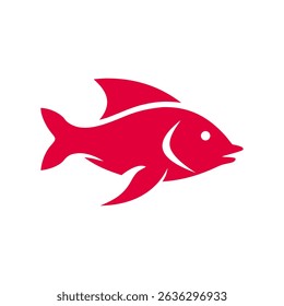Fish silhouette animal icon logo design