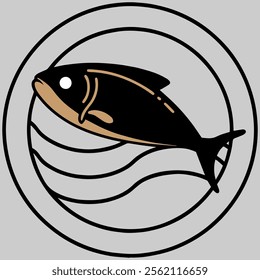 

 fish silhouette - cut out vector icon