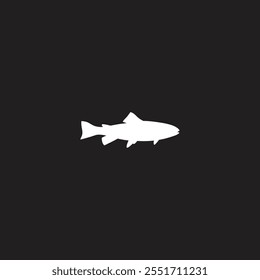 Fish silhouette flat vector design