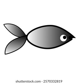 fish silhouette icon design template