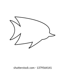 fish silhouette icon. Element of zoo for mobile concept and web apps icon. Outline, thin line icon for website design and development, app development