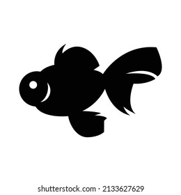 Fish silhouette icon vector design template.