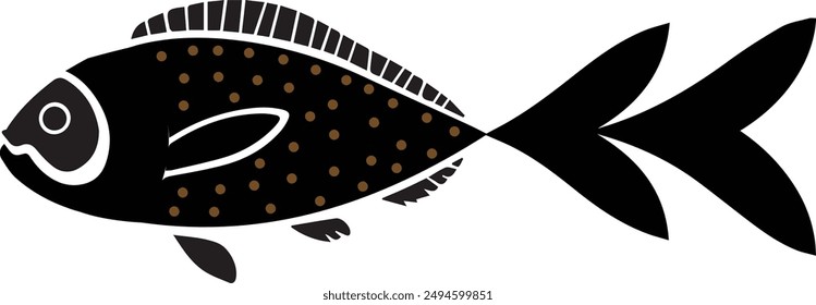 fish silhouette illustration vector art