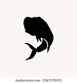 Fish silhouette illustration vector design