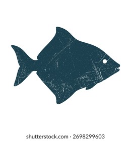 Plantilla de Vector de ilustración de silueta de pescado