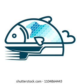 Fish silhouette knife and fork