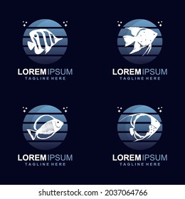Logo-Design von Fisch Silhouette, Vektorgrafik