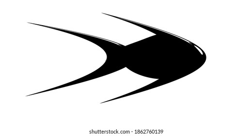 fish silhouette for a logo or icon