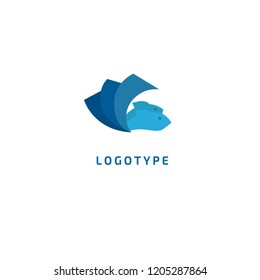 Fish silhouette logo. Vector abstract minimalistic illustration fishing. Tuna, salmon icon. Aquarium, pet shop, marina, fish restaurant, seafood vector flat style logotype modern.