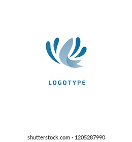 Fish silhouette logo. Vector abstract minimalistic illustration fishing. Tuna, salmon icon. Aquarium, pet shop, marina, fish restaurant, seafood vector flat style logotype modern.