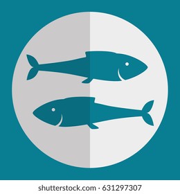 fish silhouette sea food menu