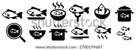 fish silhouette set fish vector silhouette