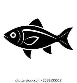 Fish Silhouette – Vector Aquatic Animal Illustration