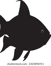 fish Silhouette Vector Art Icons.