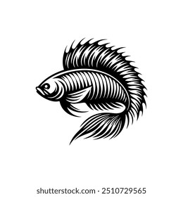 Fish Silhouette vector art Illustration.