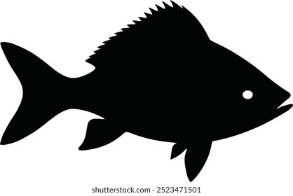 Fish silhouette vector art illustration