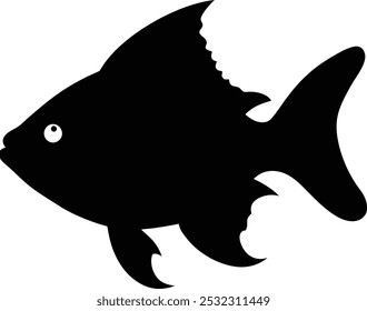 Fish silhouette vector art illustration image