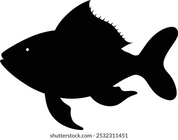 Fish silhouette vector art illustration image