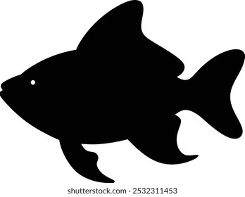 Fish silhouette vector art illustration image