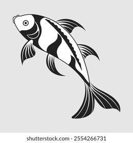 fish silhouette vector art and illustration